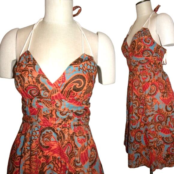 ANTHROPOLOGIE Moulinette Souers Batik Halter Dress | NWOT 6 - Picture 6 of 9